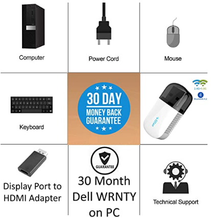 Dell OptiPlex 7070 Desktop Computer - Intel Core i7-9700T - 16GB RAM - 256GB SSD - Micro PC
